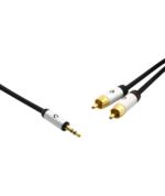 Oehlbach i-Connect J Καλώδιο ήχου φορητής συσκευής 3.5mm Jack - 2x RCA 1.5m Black (Τεμάχιο) - Image 2