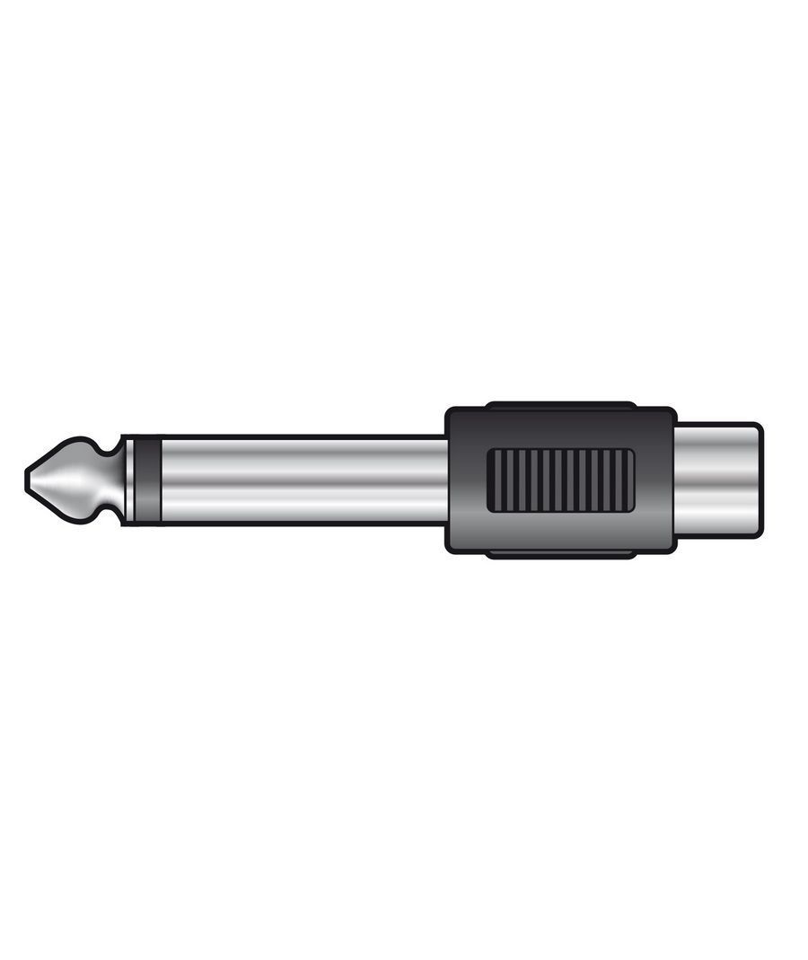 Qtx 756.019UK Αντάπτορας RCA Phono Υποδοχή – 6.3mm Mono Jack Βύσμα (Τεμάχιο)