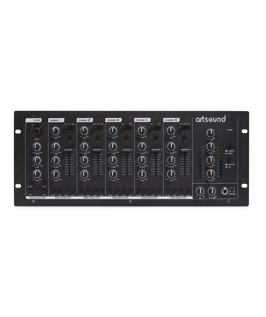 ArtSound MIKS6.4 Μίκτης 4 Ζωνών / 11 Εισόδων 13W (Τεμάχιο)