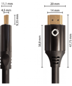 Oehlbach Black Magic MKII Καλώδιο HDMI® 2.1 48Gbps 8K/60Hz 30 χρόνια Εγγύηση 5m ιδανικό για PS5, XBOX Black (Τεμάχιο) - Image 3