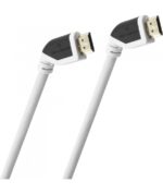 Oehlbach Shape Magic 4K Καλώδιο HDMI® με Γωνιακά Βύσματα 40° 2.2m White (Τεμάχιο)