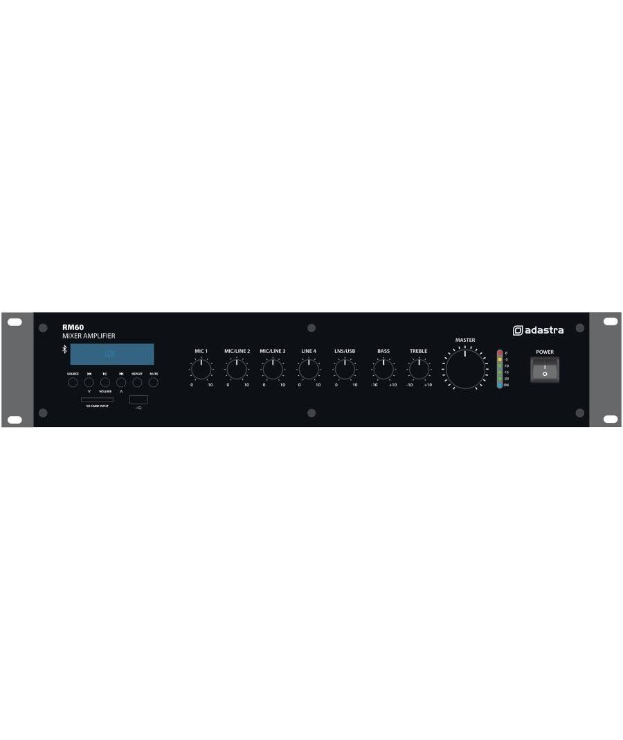 Adastra RM60 Ενισχυτής-Μίκτης 5 Καναλιών 60W RMS (Τεμάχιο)