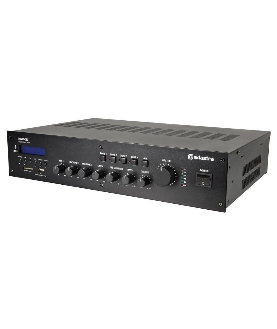 Adastra RM60D Μίκτης-ενισχυτής 100V 5 Καναλιών με DAB+, BT, USB/SD