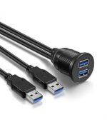 Ampire XUD200 Διπλό Καλώδιο Επέκτασης USB 3.0 2m (Τεμάχιο)