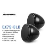 Ampire QX75-BLK Μικρά Στερεοφωνικά Ηχεία 2.75'' 25W RMS Μαύρα  (Ζεύγος)