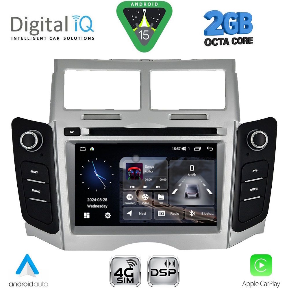 BLF329-15 DIGITAL IQ BLF 329_CPA (7" DECK) MULTIMEDIA SYSTEM for TOYOTA YARIS mod. 2006-2011 - Image 1