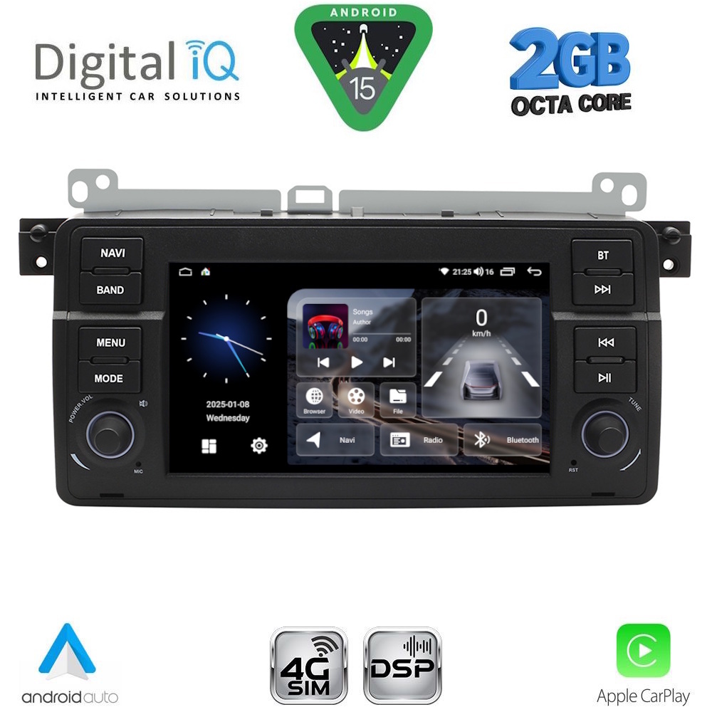 BLF352-15 DIGITAL IQ BLF 352_CPA (7" DECK) MULTIMEDIA SYSTEM for BMW E46 mod. 1998-2005 - Image 1