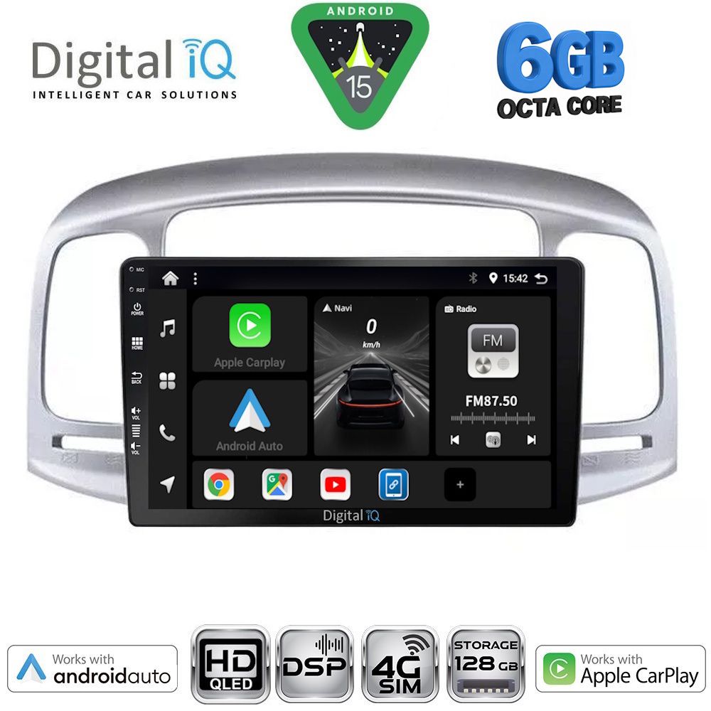 BXF17249-15 DIGITAL IQ BXF 17249SL_CPAA (9inc) MULTIMEDIA TABLET for HYUNDAI ACCENT mod. 2005-2012 - Image 1