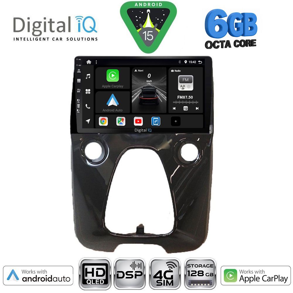 DIGITAL IQ BXF 17708_CPAA A/C (10inc) MULTIMEDIA TABLET for CITROEN C1-PEUGEOT 108-TOYOTA AYGO mod. 2014-2022