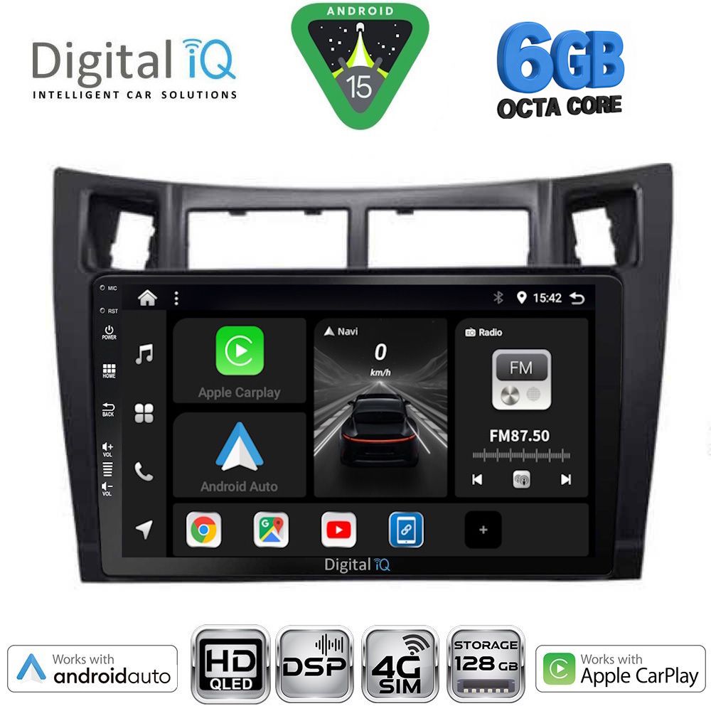 DIGITAL IQ BXF 17736BL_CPAA (9inc) MULTIMEDIA TABLET for TOYOTA YARIS mod. 2006-2011 (BLACK)