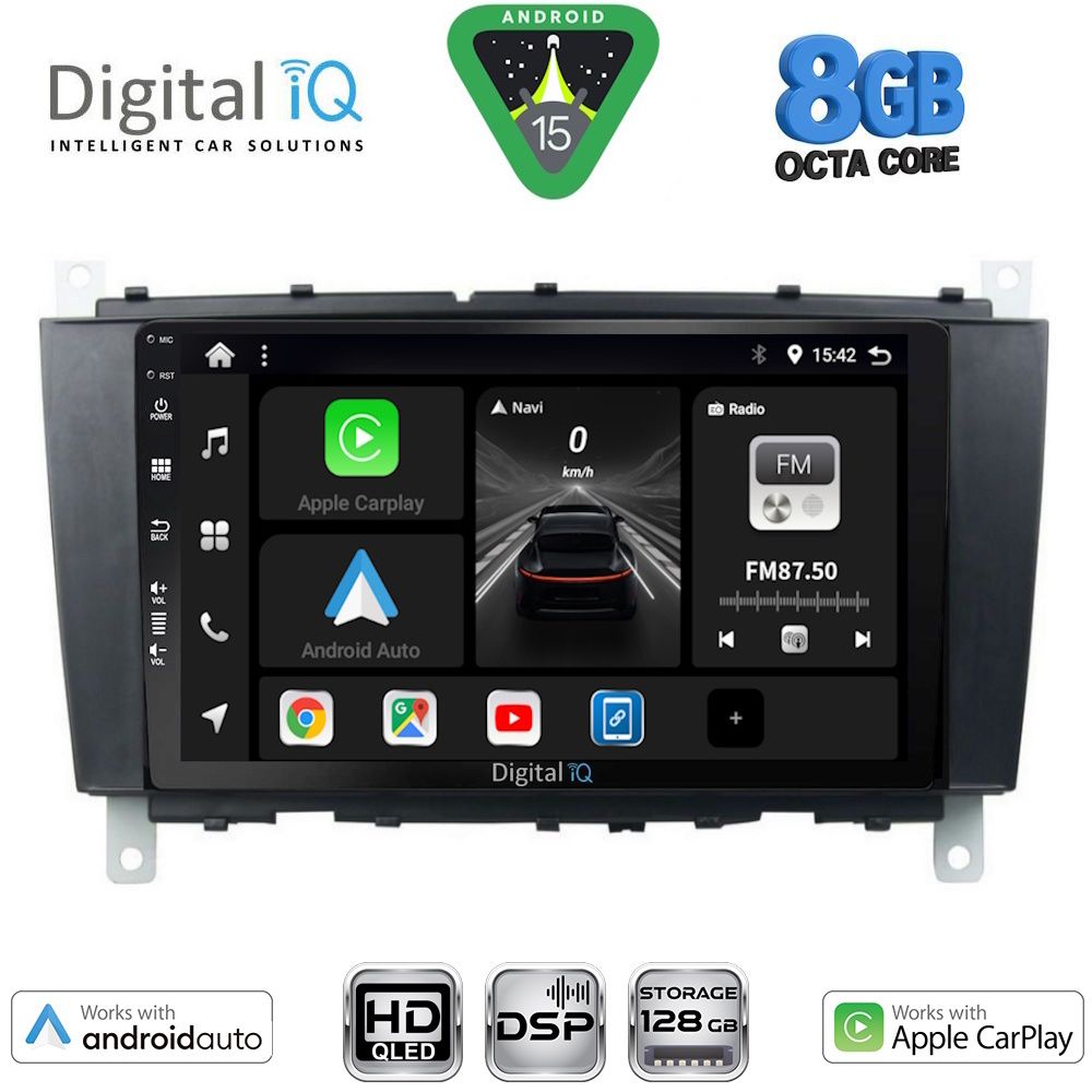 DIGITAL IQ BXF 7403_CPAA (8inc) MULTIMEDIA TABLET for MERCEDES C – CLK (W203-209) mod. 2004-2008