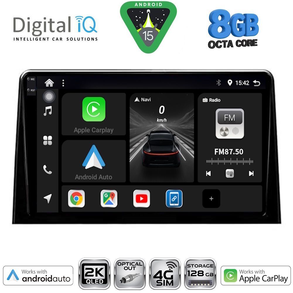 DIGITAL IQ BXK 20082_CPAA (10inc) MULTIMEDIA TABLET for CITROEN BERLINGO – OPEL COMBO – PEUGEOT PARTNER – TOYOTA PROACE mod. 2018-2026 - FIAT DOBLO mod. 2022-2026