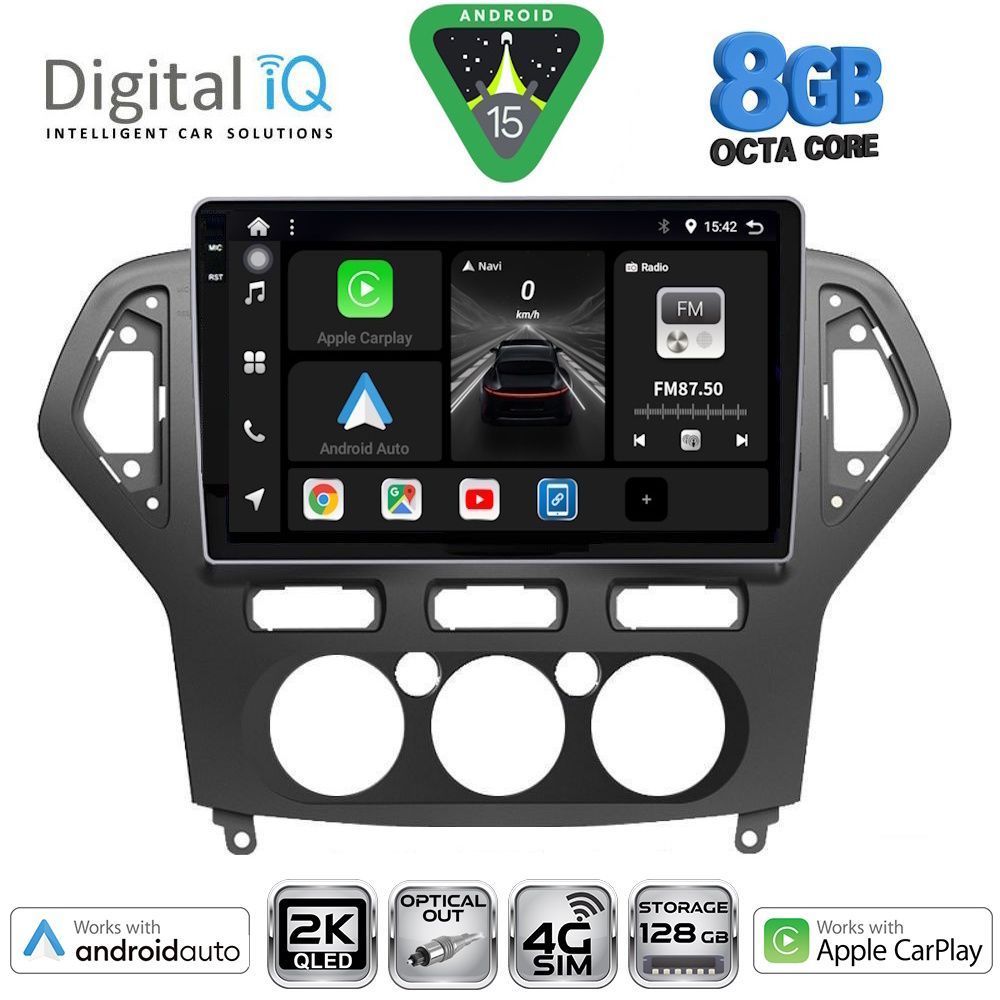 DIGITAL IQ BXK 20162_CPAA A/C (10inc) MULTIMEDIA TABLET for FORD MONDEO mod. 2007-2011