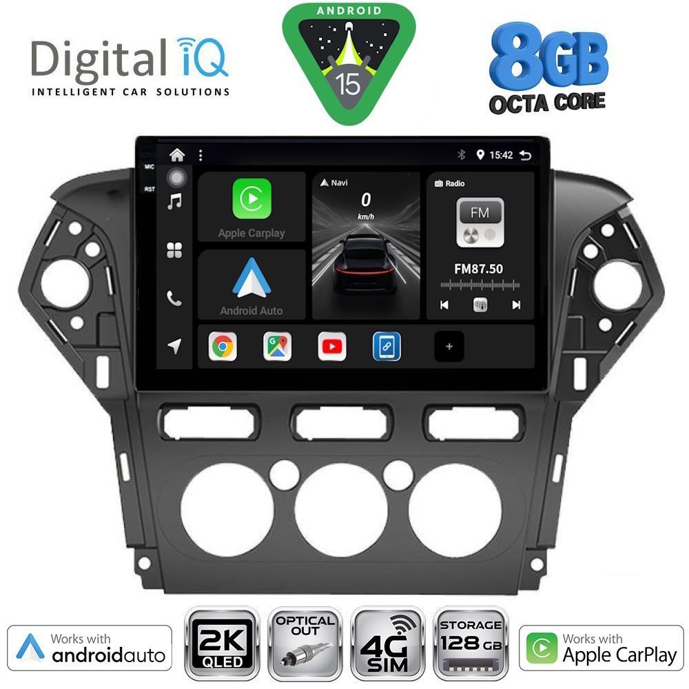 DIGITAL IQ BXK 20163_CPAA A/C (10inc) MULTIMEDIA TABLET for FORD MONDEO mod. 2011-2013
