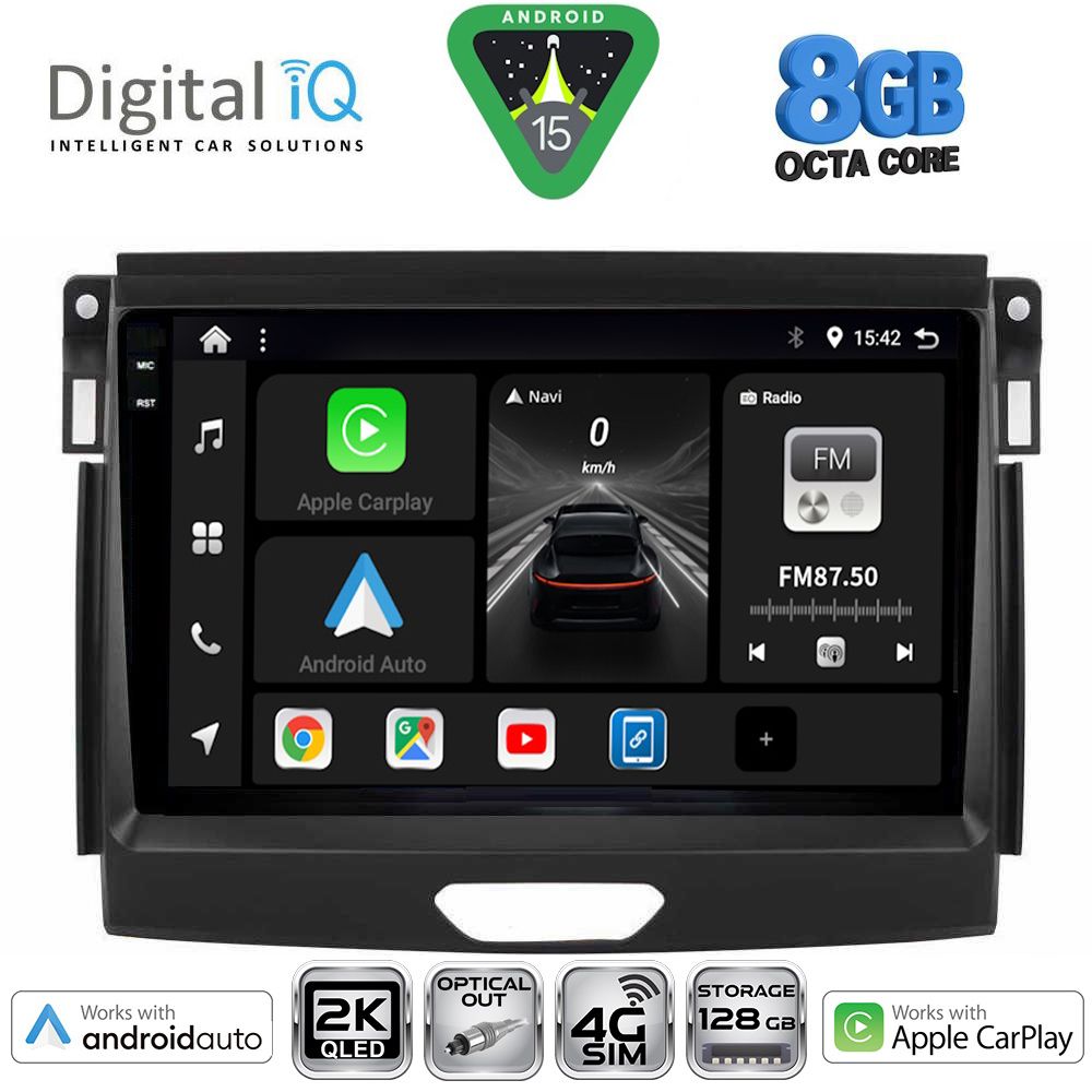 DIGITAL IQ BXK 20172A_CPAA (9inc) MULTIMEDIA TABLET for FORD RANGER mod. 2015-2018