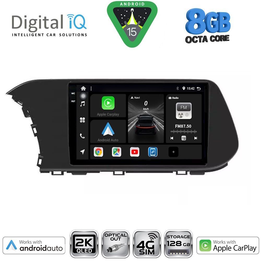 DIGITAL IQ BXK 20220_CPAA (10inc) MULTIMEDIA TABLET for HYUNDAI i20 - BAYON mod. 2020-2026