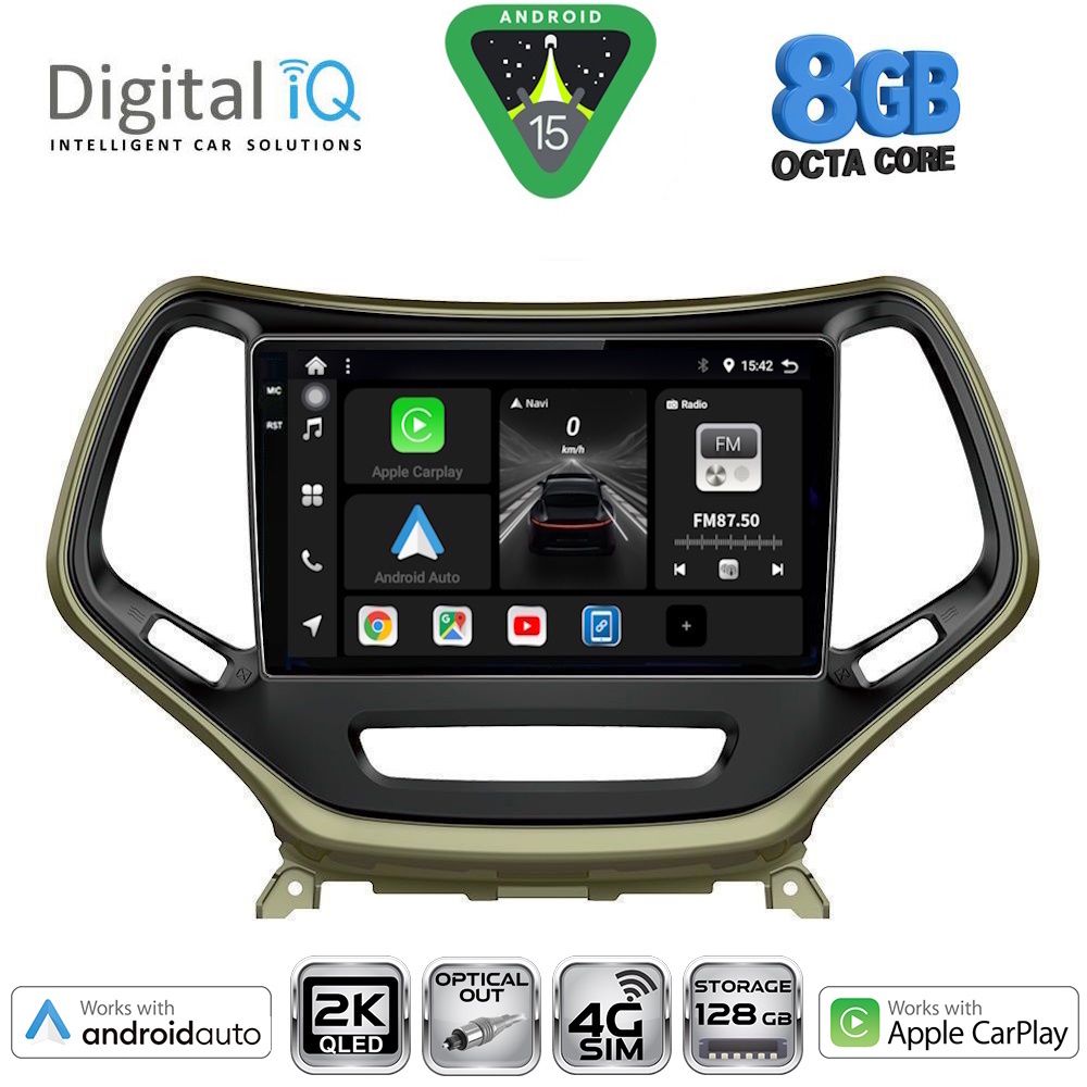 DIGITAL IQ BXK 20273_CPAA (10inc) MULTIMEDIA TABLET for JEEP CHEROKEE mod. 2014-2026