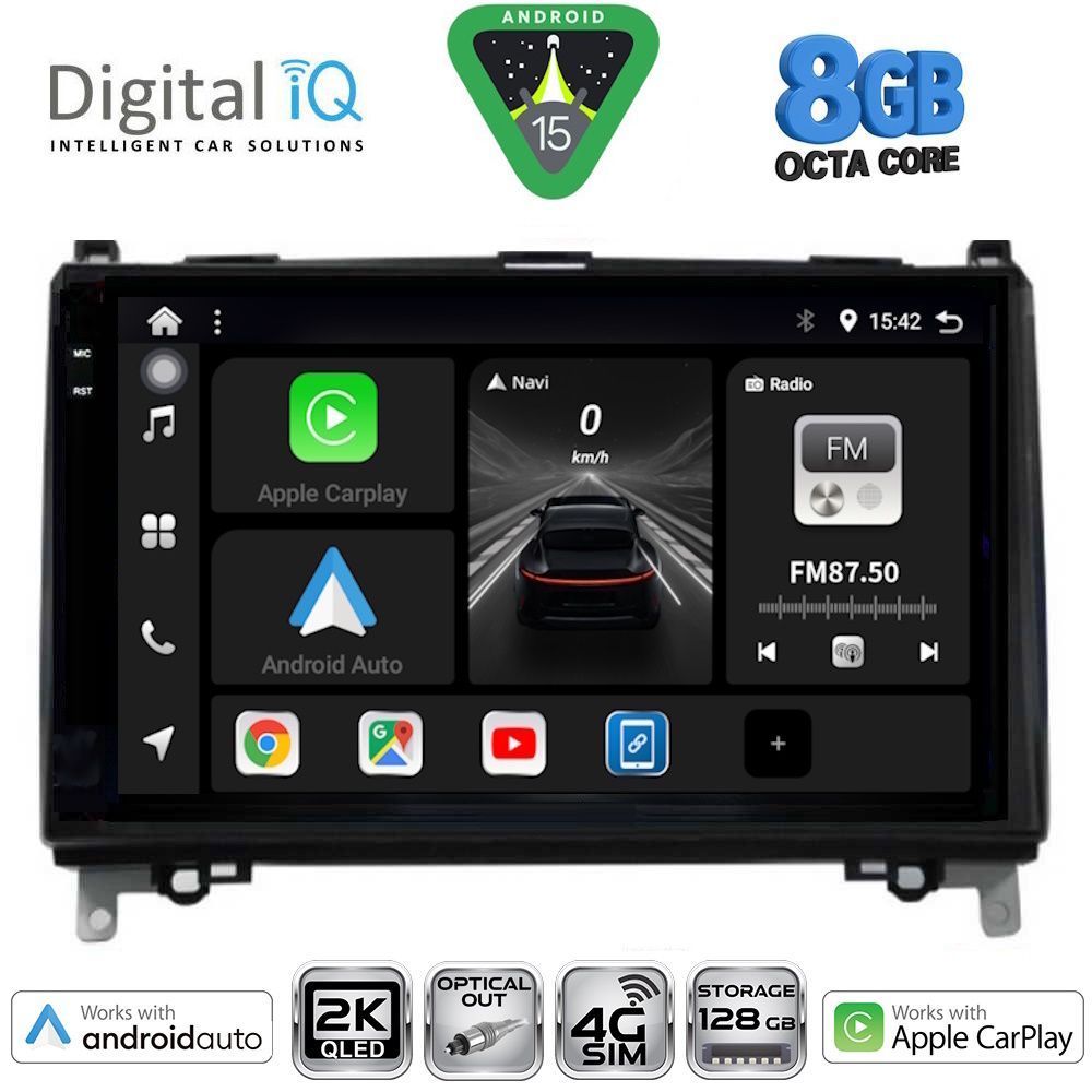 DIGITAL IQ BXK 20400_CPAA (9inc) MULTIMEDIA TABLET for MERCEDES A – B -SPRINTER – VITO mod. 2007-2020