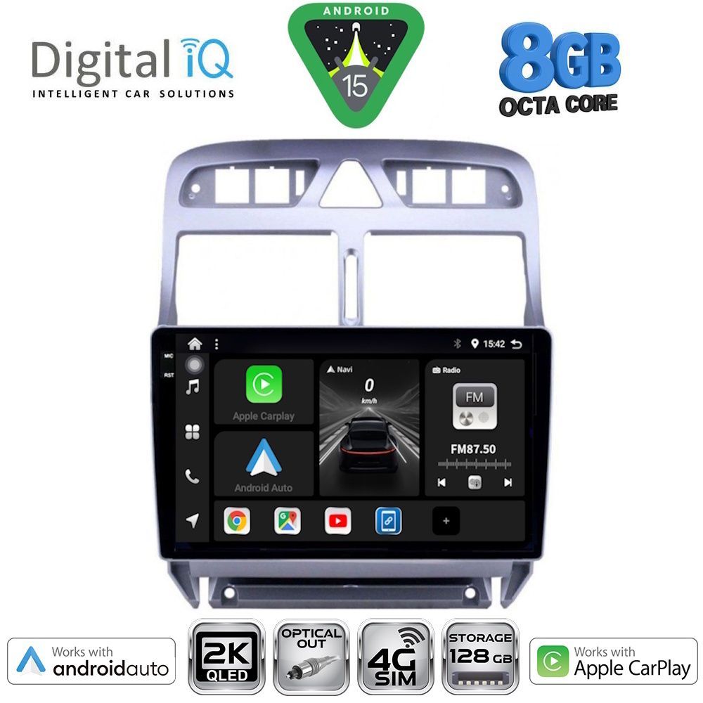 DIGITAL IQ BXK 20512_CPAA (9inc) MULTIMEDIA TABLET for PEUGEOT 307 mod. 2001-2008