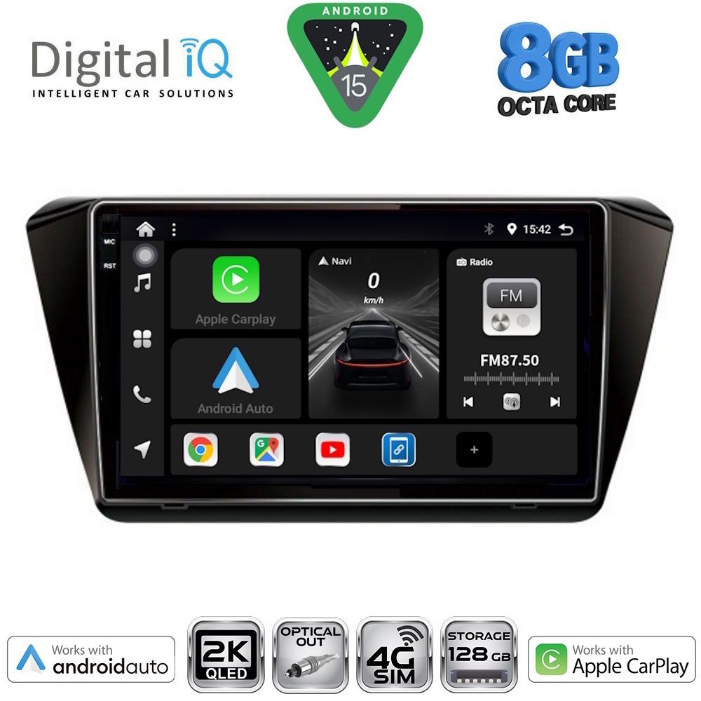 DIGITAL IQ BXK 20605_CPAA (10inc) MULTIMEDIA TABLET for SKODA SUPERB mod. 2015-2023