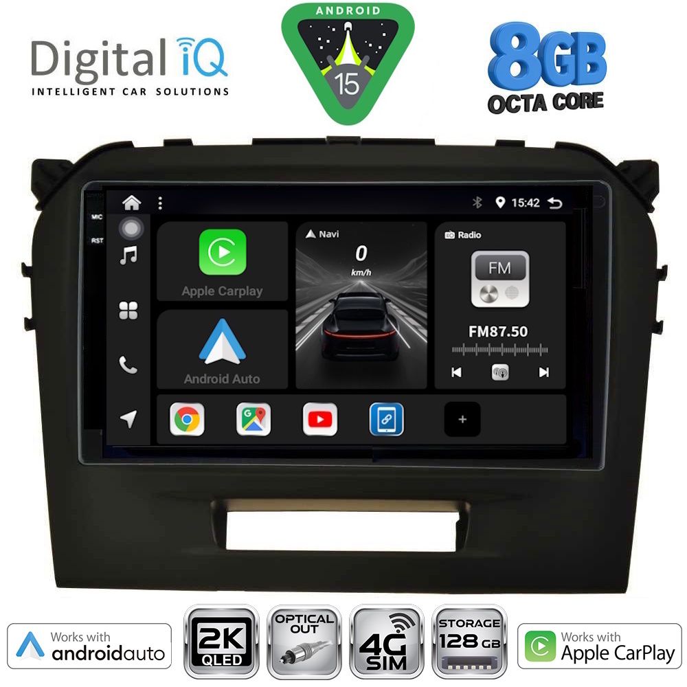 DIGITAL IQ BXK 20697BL_CPAA (9inc) MULTIMEDIA TABLET for SUZUKI VITARA mod. 2016-2025 (BLACK)