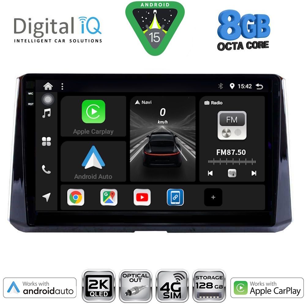 DIGITAL IQ BXK 20716_CPAA (10inc) MULTIMEDIA TABLET for TOYOTA COROLLA mod. 2019-2026