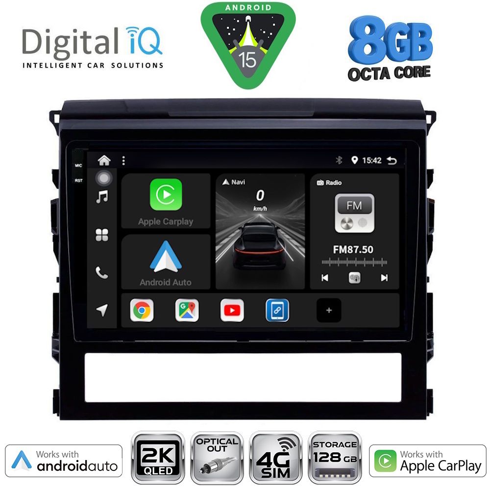 DIGITAL IQ BXK 20725_CPAA (9inc) MULTIMEDIA TABLET for TOYOTA LANDCRUISER mod. 2016-2019