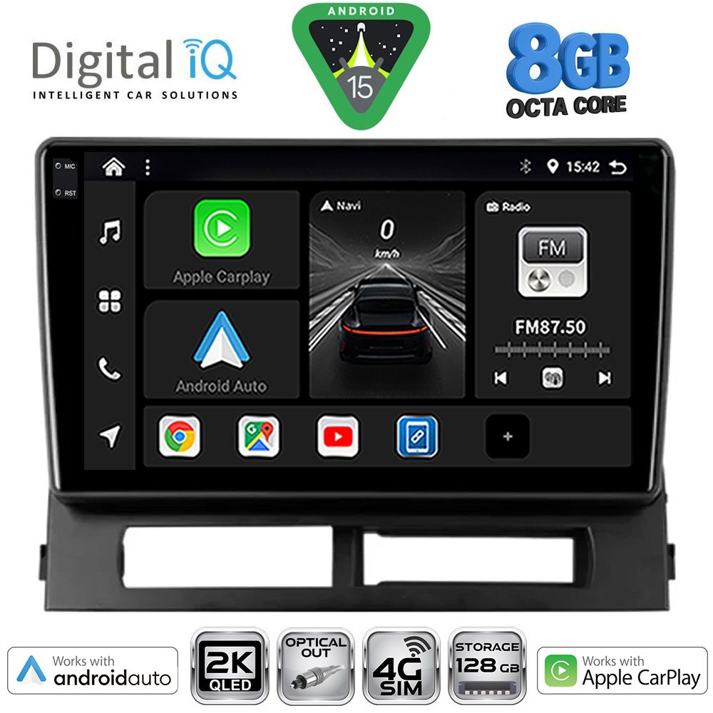 BXK20728DASH_15 DIGITAL IQ BXK 20728DASH_CPAA (9inc) MULTIMEDIA TABLET for TOYOTA PRIUS mod. 2003-2009 (Supports Original Clima-HYBRID) - Image 1
