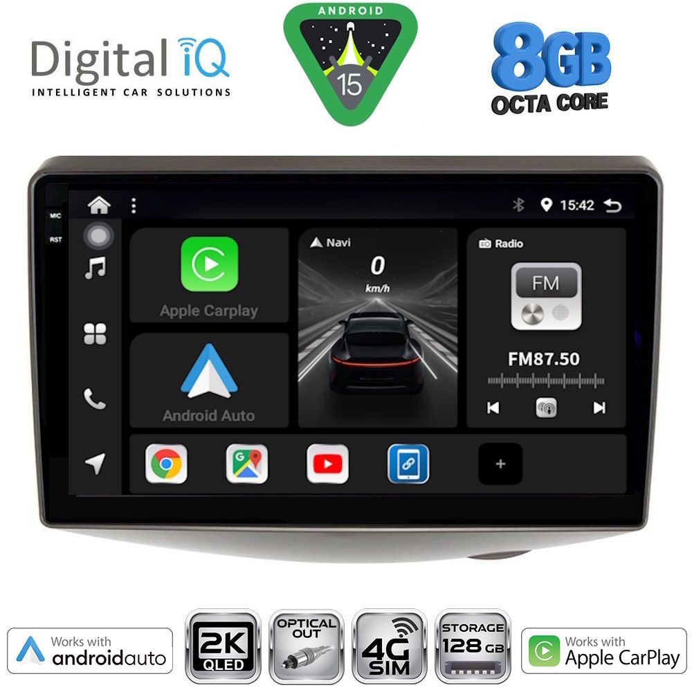 DIGITAL IQ BXK 20735_CPAA (9inc) MULTIMEDIA TABLET for TOYOTA YARIS mod. 1999-2006