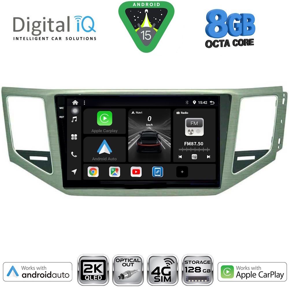 DIGITAL IQ BXK 20745SL_CPAA (10inc) MULTIMEDIA TABLET for VW GOLF SPORTSVAN mod. 2014-2021 (SILVER)