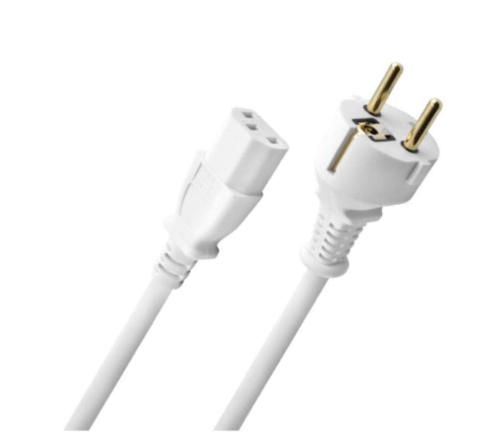 Oehlbach Powercord C13 Καλώδιο Τροφοδοσίας 1.5m White (Τεμάχιο)
