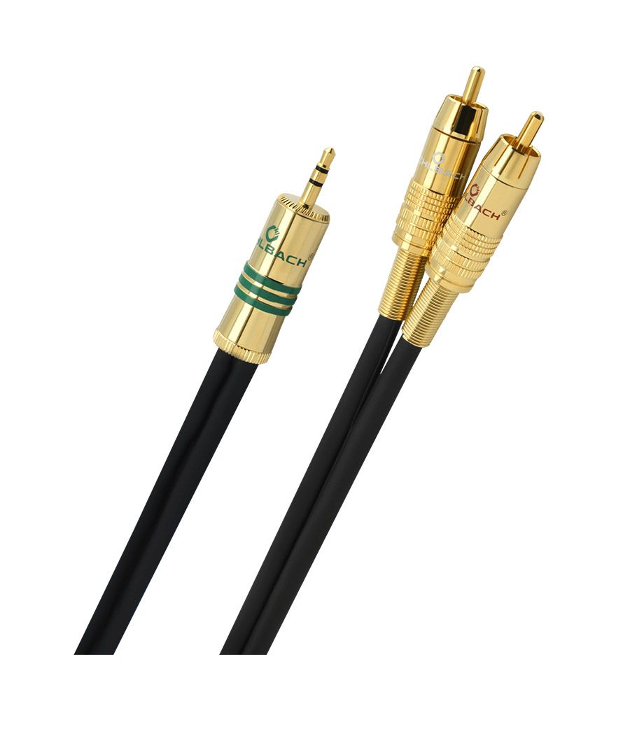 Oehlbach NF 1 / Jack Καλώδιο Y-adapter 3.5 mm jack - 2x cinch 1 m Black (Τεμάχιο)