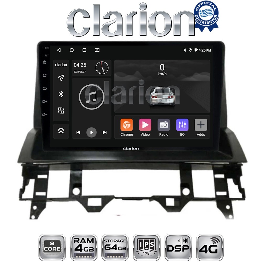 CLARION GL72437 Οθόνη OEM Multimedia Αυτοκινήτου για MAZDA 6 2002 > 2005 (CarPlay/AndroidAuto/BT/GPS/WIFI/GPRS)