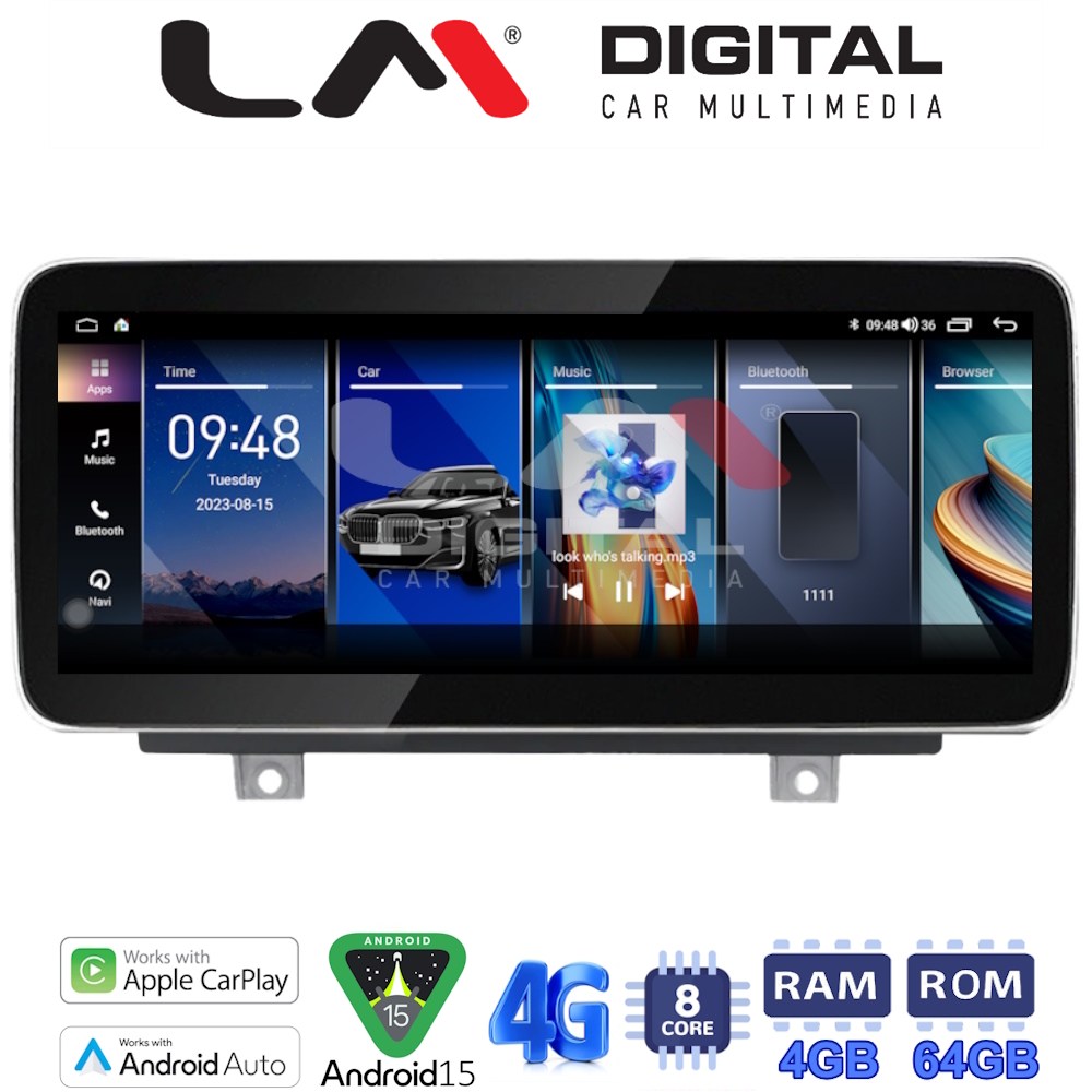 LM Digital - LM KH4 350 NBT Οθόνη OEM Multimedia Αυτοκινήτου για BMW SERIES 3 2010 >(F30 F31,F34,F35,F80)BMW SERIES 4 2013 >(F32,F33,F36,F83)με σύστημα NBT (CarPlay/AndroidAuto/BT/GPS/WIFI/GPRS)