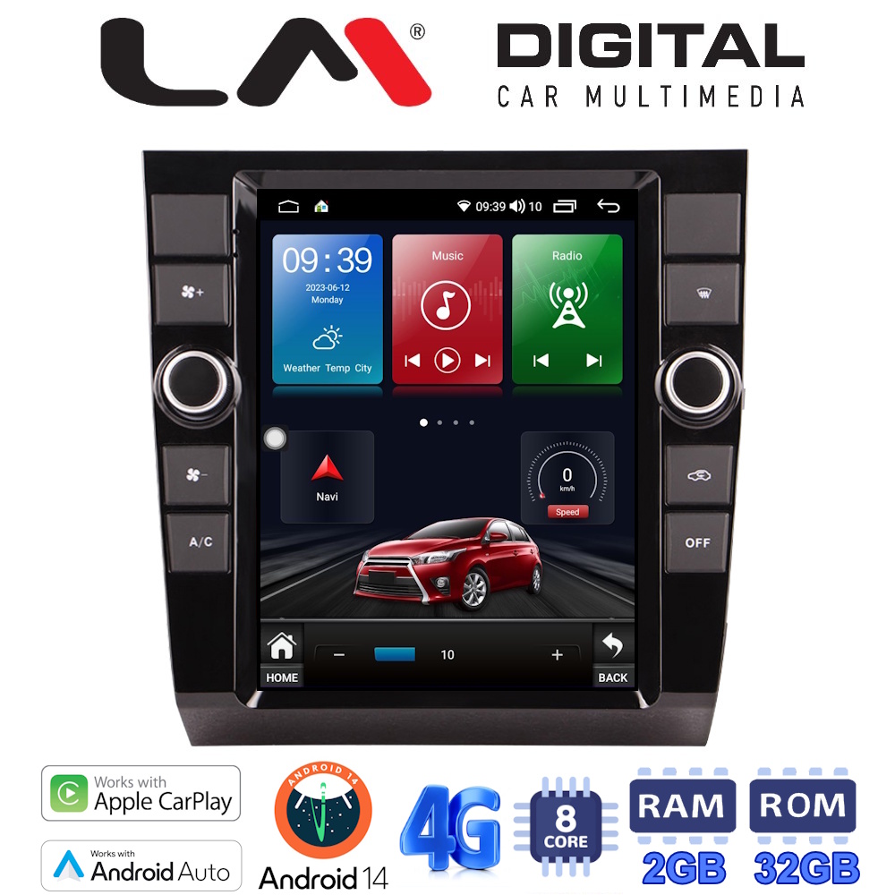 LM Digital - LM TR8050 GPS Οθόνη OEM Multimedia τυπου Tesla 9,7inch Audi A5 2004 > 2009 (CarPlay/AndroidAuto/BT/GPS/WIFI/GPRS)