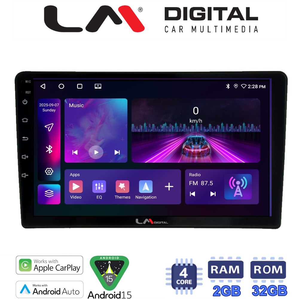 LM Digital - LM ZA4202 GPS Οθόνη OEM Multimedia Αυτοκινήτου για Jeep 2007> (CarPlay/AndroidAuto/BT/GPS/WIFI/GPRS)