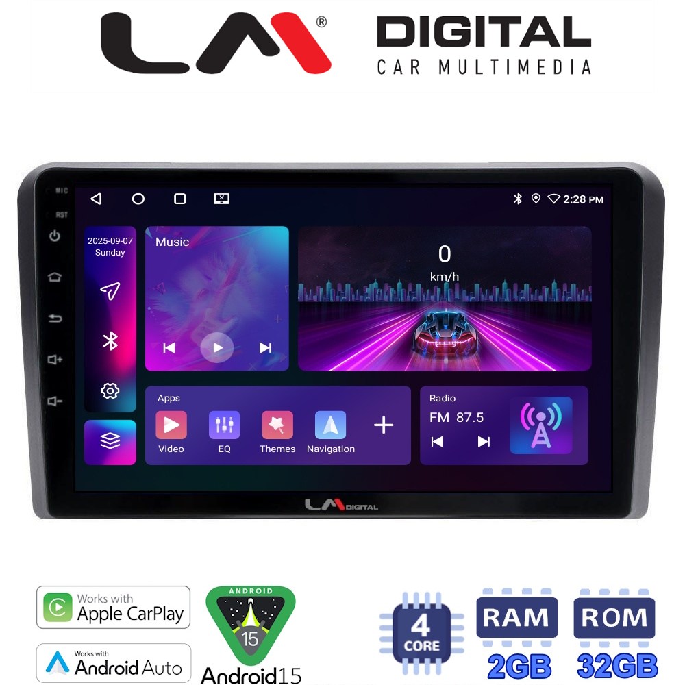 LM Digital - LM ZA4403 GPS Οθόνη OEM Multimedia Αυτοκινήτου για Ford Transit/Tourneo > 2018 (CarPlay/AndroidAuto/BT/GPS/WIFI/GPRS)