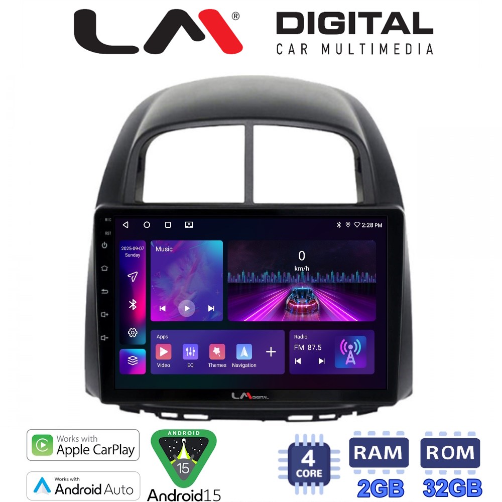 LM Digital - LM ZA4565 GPS Οθόνη OEM Multimedia Αυτοκινήτου για  Sirion 2005 > 2010 & Justy 2007 > 2010 (CarPlay/AndroidAuto/BT/GPS/WIFI/GPRS)