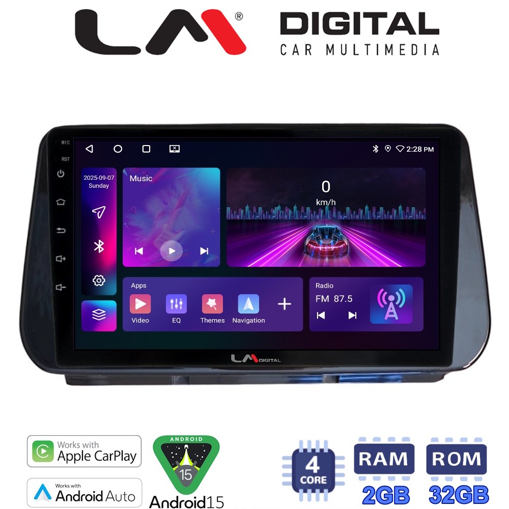 LM Digital - LM ZA4963 GPS Οθόνη OEM Multimedia Αυτοκινήτου για Hyundai Santa Fe  - IX45 2018 > 2019 (CarPlay/AndroidAuto/BT/GPS/WIFI/GPRS)