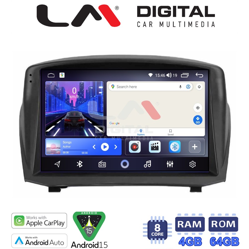 LMZK8152B LM Digital - LM ZK8152B GPS Οθόνη OEM Multimedia Αυτοκινήτου για 0 (CarPlay/AndroidAuto/BT/GPS/WIFI) - Image 1