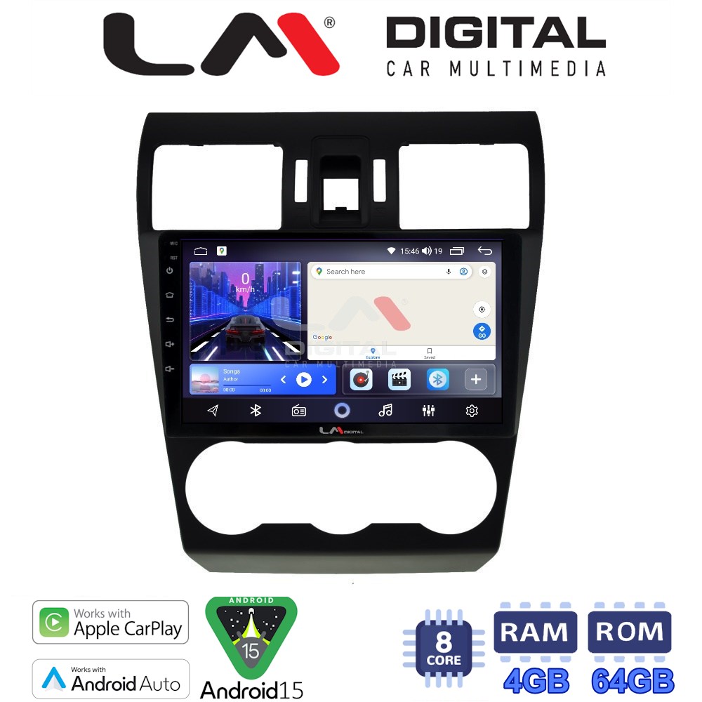 LMZK8262 LM Digital - LM ZK8262 GPS Οθόνη OEM Multimedia Αυτοκινήτου για SUBARU IMPREZA-FORESTER 2013> (CarPlay/AndroidAuto/BT/GPS/WIFI) - Image 1