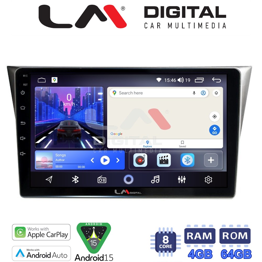 LMZK8271 LM Digital - LM ZK8271 GPS Οθόνη OEM Multimedia Αυτοκινήτου για Subaru Impreza 2000 > 2007 (CarPlay/AndroidAuto/BT/GPS/WIFI) - Image 1