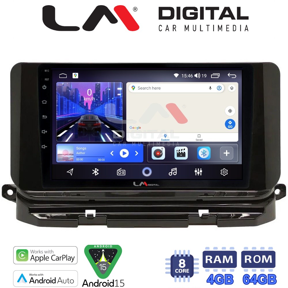 LMZK8280 LM Digital - LM ZK8280 GPS Οθόνη OEM Multimedia Αυτοκινήτου για Skoda Octavia 2021> (CarPlay/AndroidAuto/BT/GPS/WIFI) - Image 1