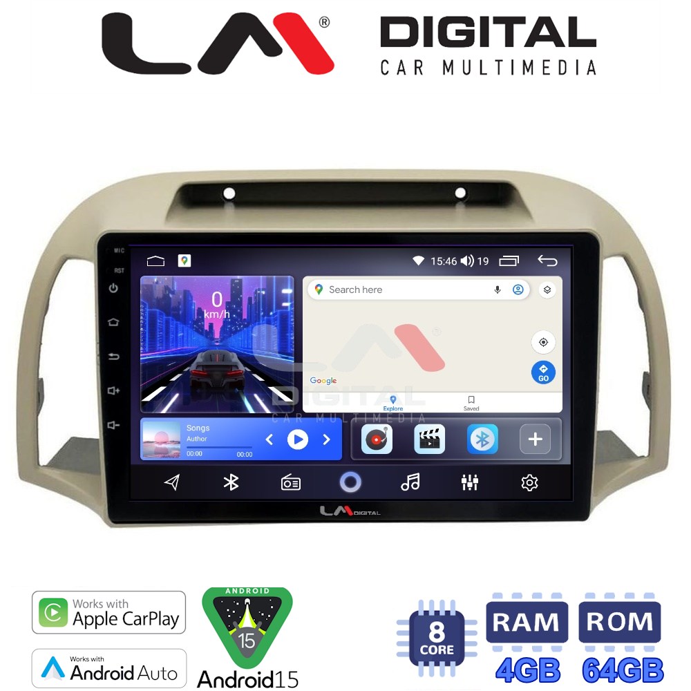 LMZK8300 LM Digital - LM ZK8300 GPS Οθόνη OEM Multimedia Αυτοκινήτου για NISSAN MICRA 2002>2007 (CarPlay/AndroidAuto/BT/GPS/WIFI) - Image 1