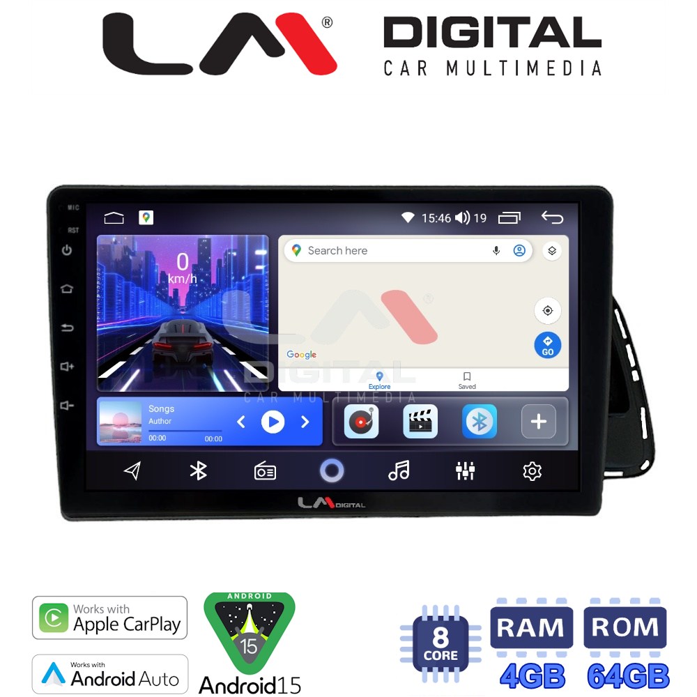 LMZK8313 LM Digital - LM ZK8313 GPS Οθόνη OEM Multimedia Αυτοκινήτου για Audi Q5 2008 > 2018 (CarPlay/AndroidAuto/BT/GPS/WIFI) - Image 1