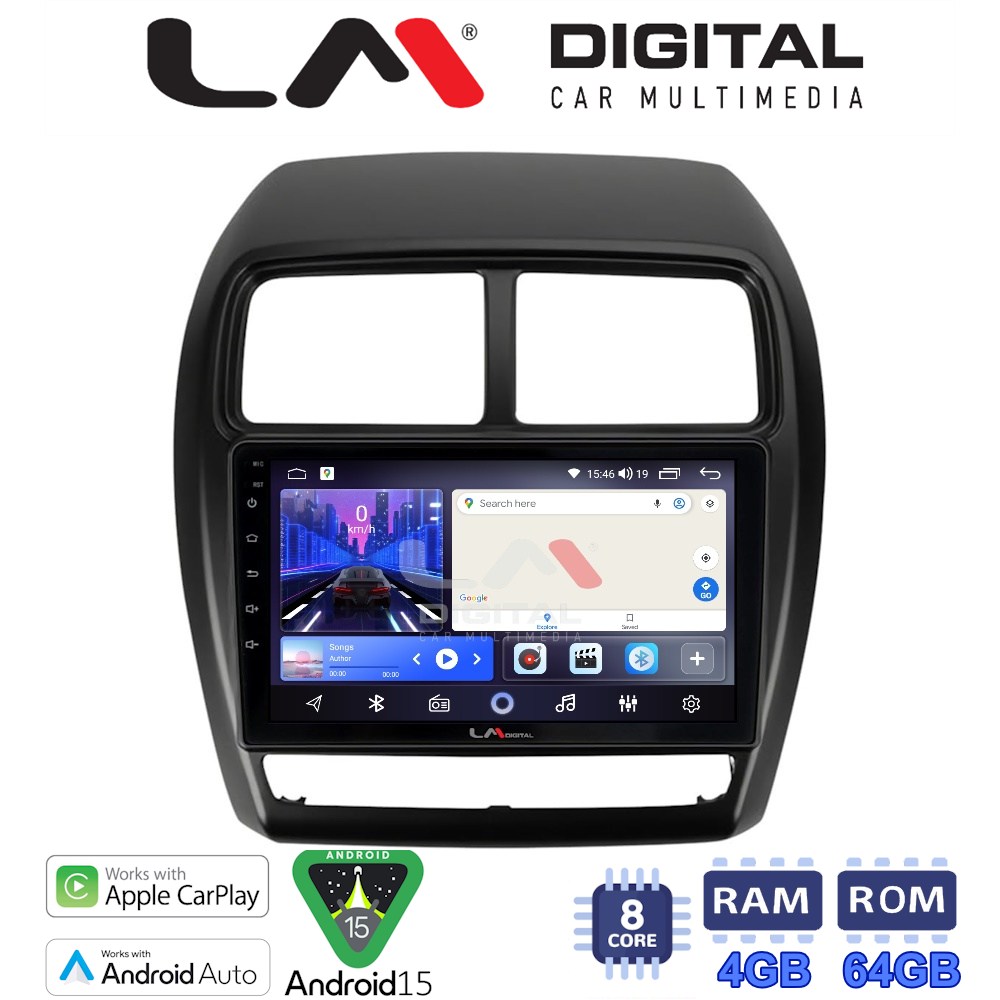 LMZK8318 LM Digital - LM ZK8318 GPS Οθόνη OEM Multimedia Αυτοκινήτου για Mitsubishi ASX 2020 > 2023 (CarPlay/AndroidAuto/BT/GPS/WIFI) - Image 1