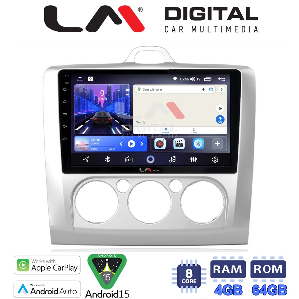 LM Digital - LM ZK8329 GPS Οθόνη OEM Multimedia Αυτοκινήτου για FORD FOCUS 2004>2012 (CarPlay/AndroidAuto/BT/GPS/WIFI)