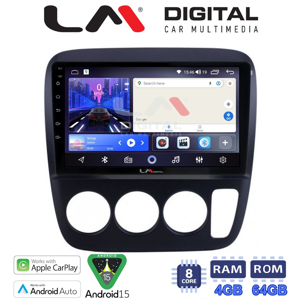 LMZK8376A LM Digital - LM ZK8376A GPS Οθόνη OEM Multimedia Αυτοκινήτου για HONDA CRV 1996-2006 (CarPlay/AndroidAuto/BT/GPS/WIFI) - Image 1