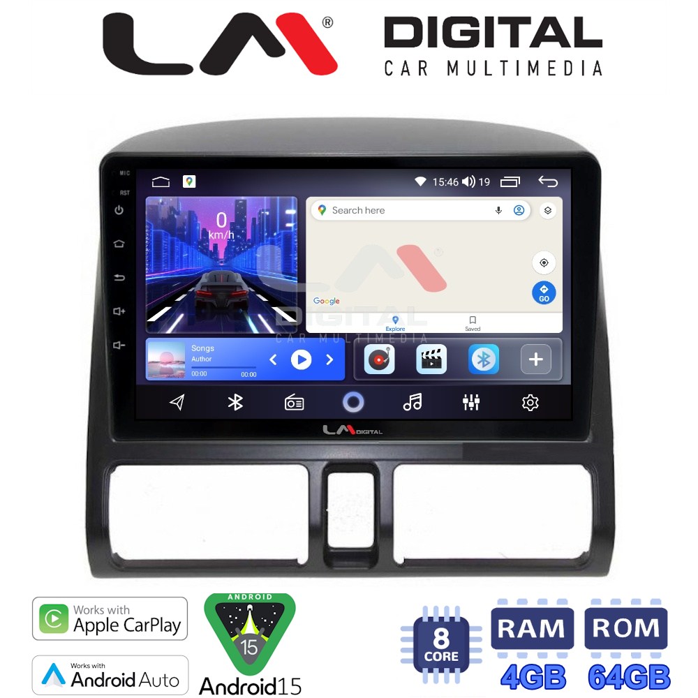 LMZK8376CL LM Digital - LM ZK8376CL GPS Οθόνη OEM Multimedia Αυτοκινήτου για HONDA CRV 1996-2006 (CarPlay/AndroidAuto/BT/GPS/WIFI) - Image 1