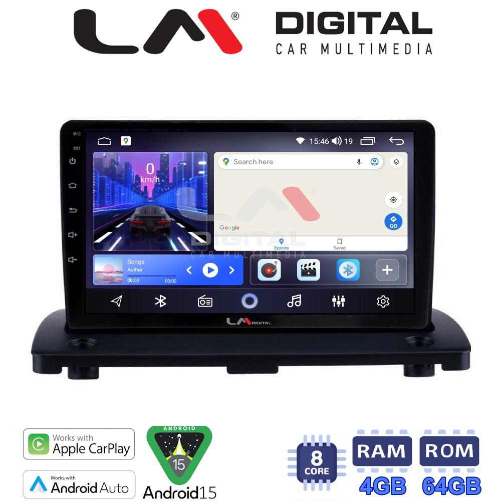 LMZK8385 LM Digital - LM ZK8385 GPS Οθόνη OEM Multimedia Αυτοκινήτου για VOLVO XC90 2002 > 2014 (CarPlay/AndroidAuto/BT/GPS/WIFI) - Image 1